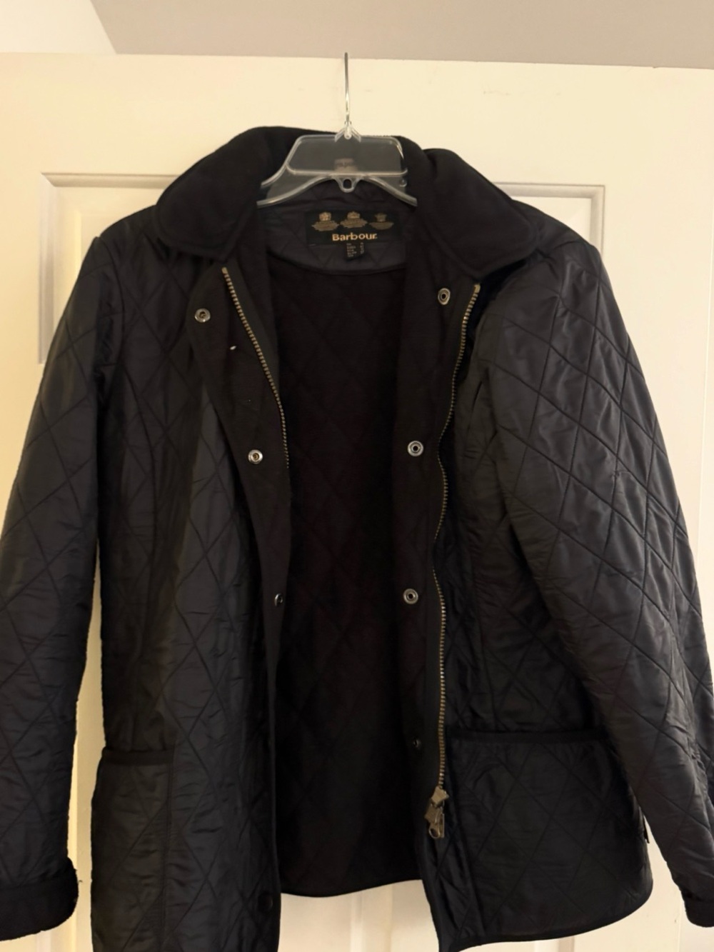 Barbour Black Quilted Jacket Womens US 12 UK 16 Lightweight Coat - Picture 6 of 6